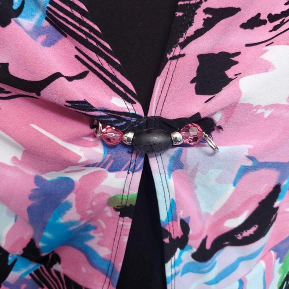 Kim Rogers Petite Floral Print Short Sleeve Top |Size: PL - Picture 3 of 4